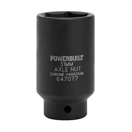 Powerbuilt 1/2" Drive X 31Mm Axle  Nut Socket 647077